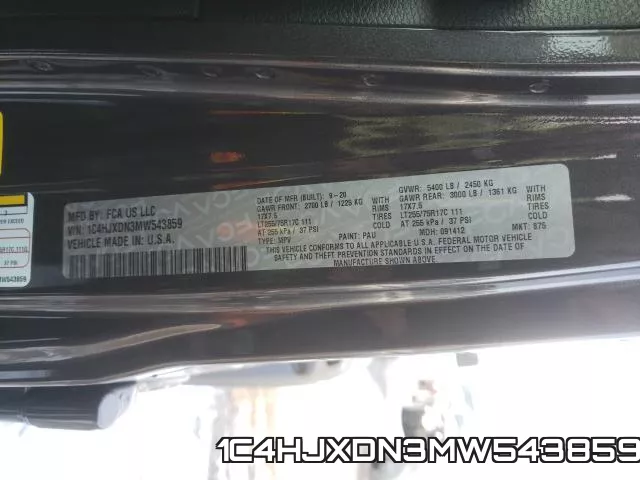 1C4HJXDN3MW543859 фото 2