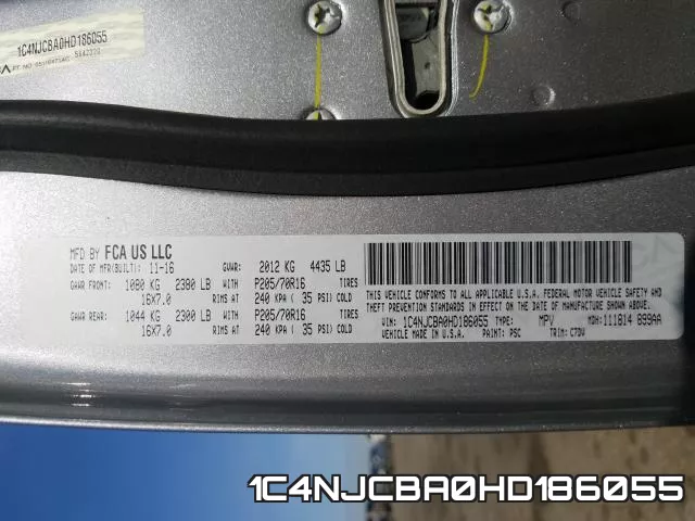 1C4NJCBA0HD186055 фото 2