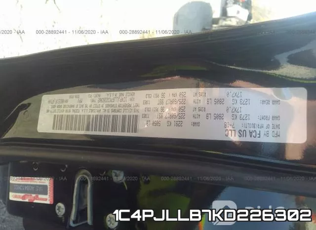 1C4PJLLB7KD226302 фото 8