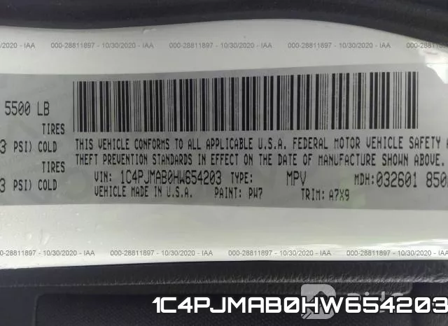 1C4PJMAB0HW654203 фото 10