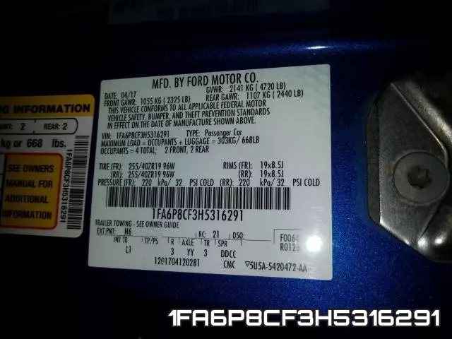 1FA6P8CF3H5316291 фото 2