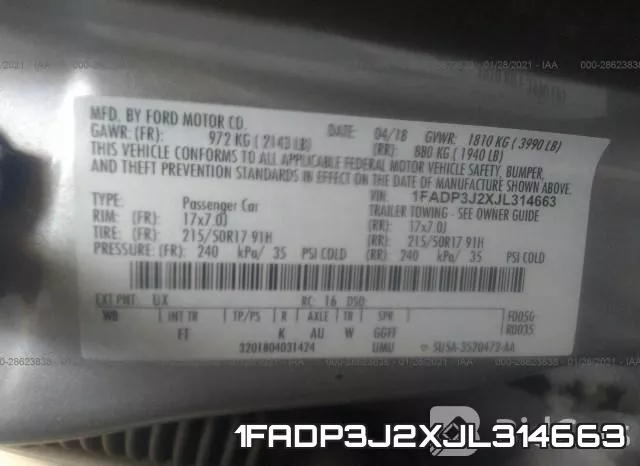 1FADP3J2XJL314663 фото 9