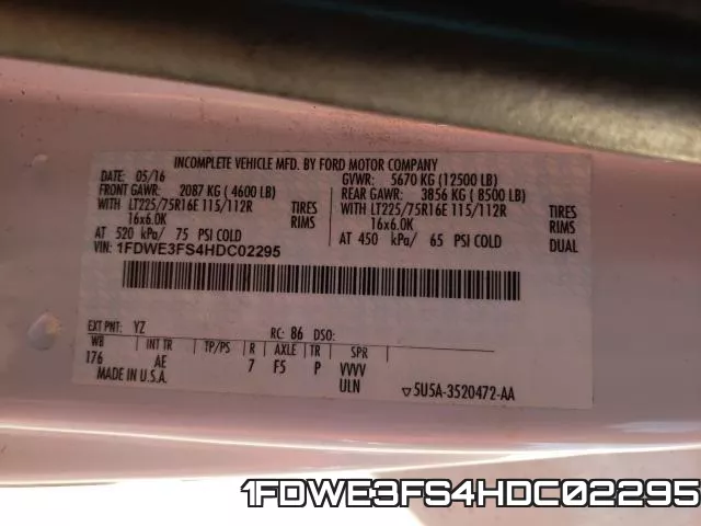 1FDWE3FS4HDC02295 фото 2