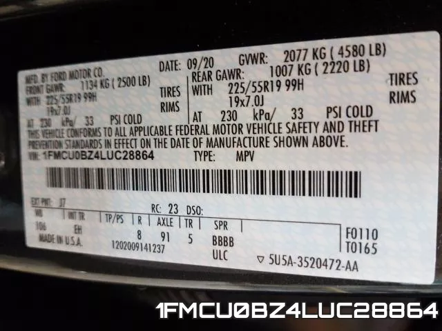 1FMCU0BZ4LUC28864 фото 2