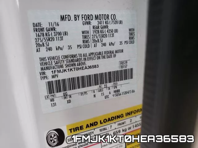 1FMJK1KT0HEA36583 фото 2