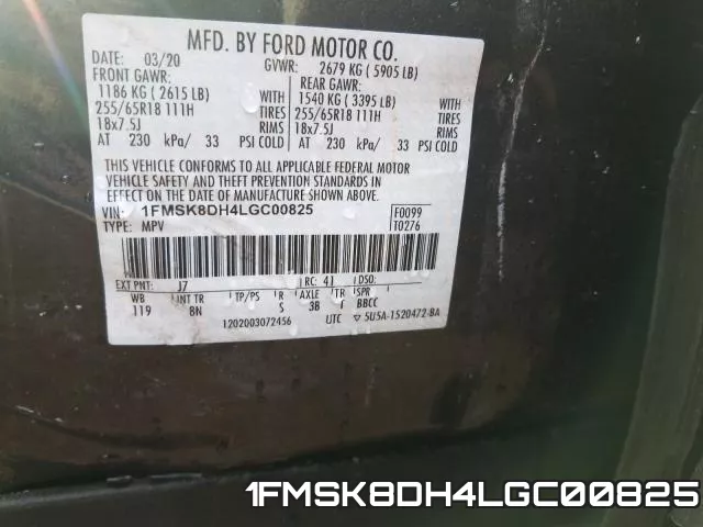 1FMSK8DH4LGC00825 фото 2