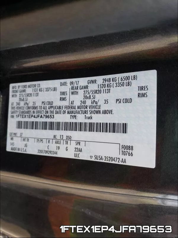 1FTEX1EP4JFA79653 фото 2