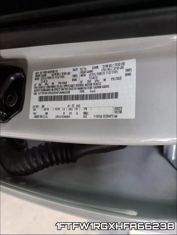 1FTFW1RGXHFA66238 фото 2