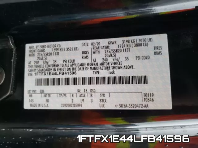 1FTFX1E44LFB41596 фото 2