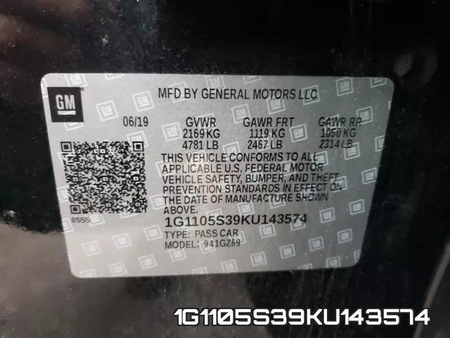 1G1105S39KU143574 фото 2