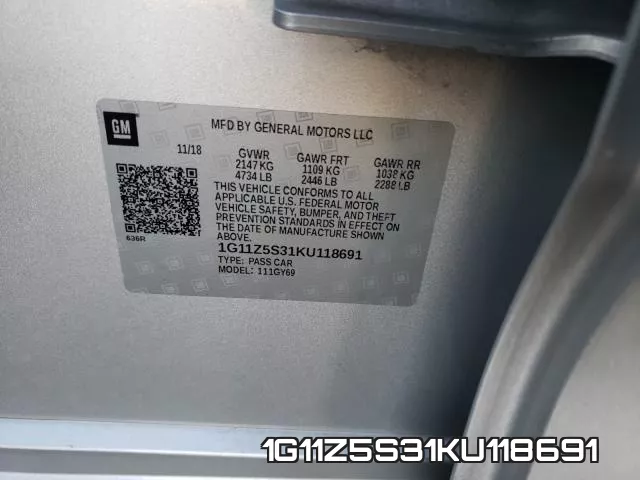 1G11Z5S31KU118691 фото 2