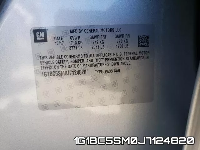 1G1BC5SM0J7124820 фото 2