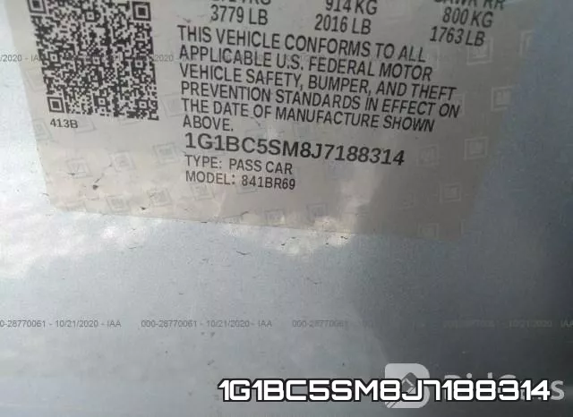 1G1BC5SM8J7188314 фото 10