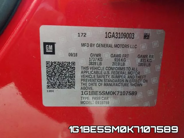 1G1BE5SM0K7107589 фото 2