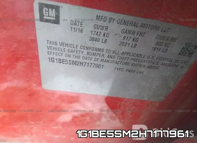 1G1BE5SM2H7177961 фото 10