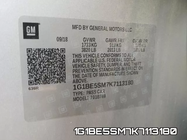 1G1BE5SM7K7113180 фото 2