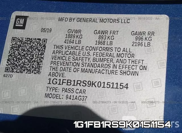 1G1FB1RS9K0151154 фото 10