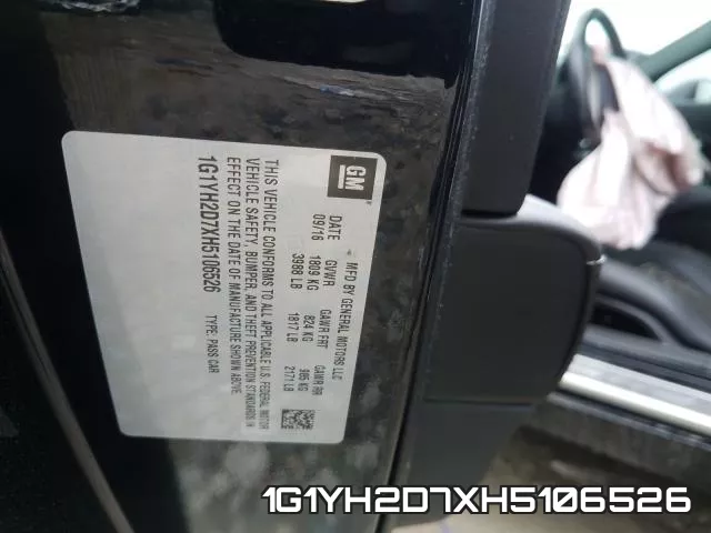 1G1YH2D7XH5106526 фото 2
