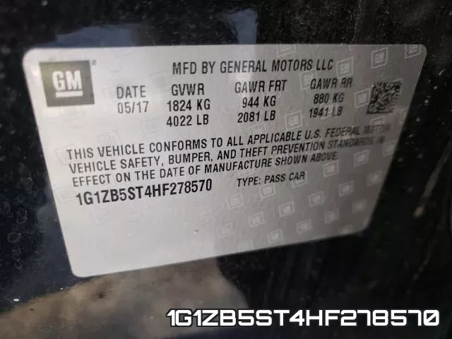 1G1ZB5ST4HF278570 фото 2
