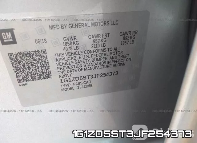 1G1ZD5ST3JF254373 фото 10