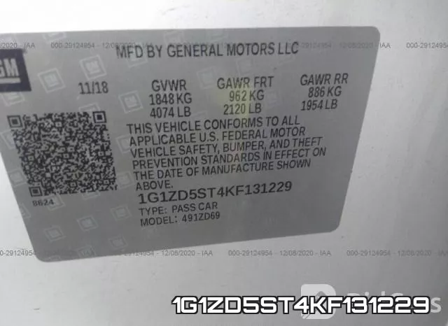 1G1ZD5ST4KF131229 фото 9
