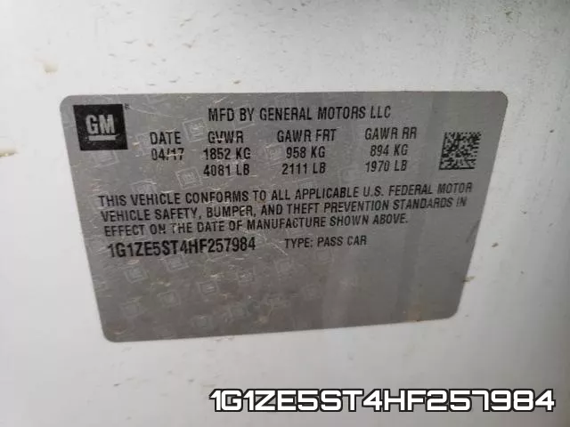 1G1ZE5ST4HF257984 фото 2
