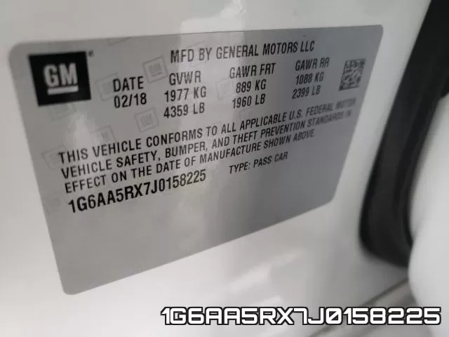 1G6AA5RX7J0158225 фото 2