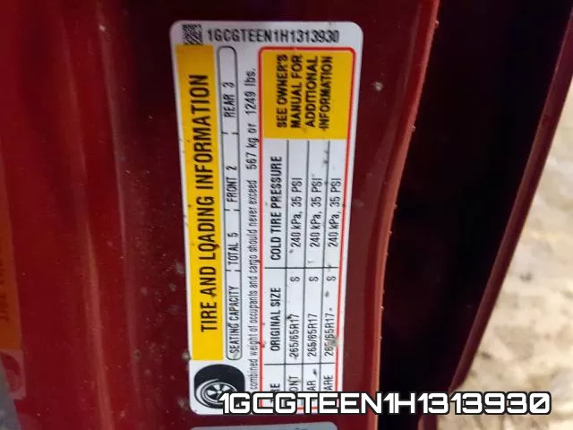 1GCGTEEN1H1313930 фото 2