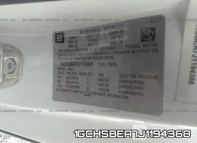 1GCHSBEA7J1194368 фото 10