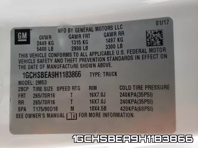 1GCHSBEA9H1183866 фото 2