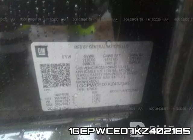1GCPWCED7KZ402185 фото 10