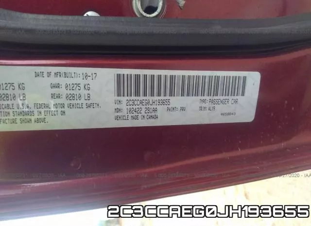 2C3CCAEG0JH193655 фото 10