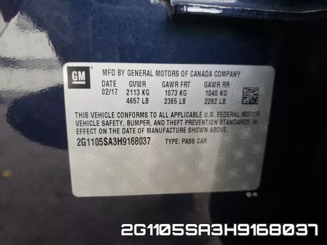 2G1105SA3H9168037 фото 2