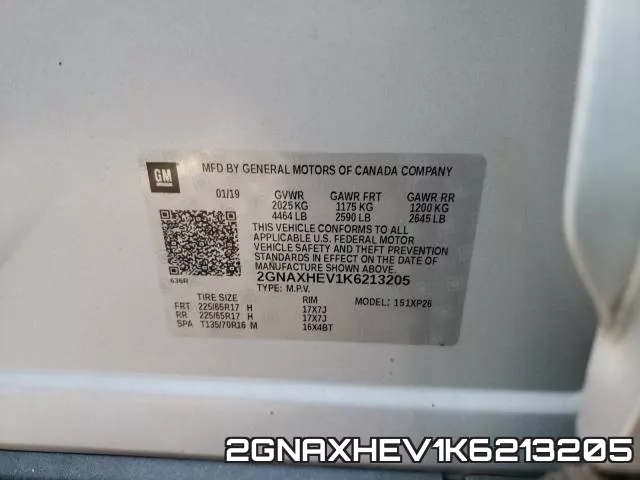 2GNAXHEV1K6213205 фото 2