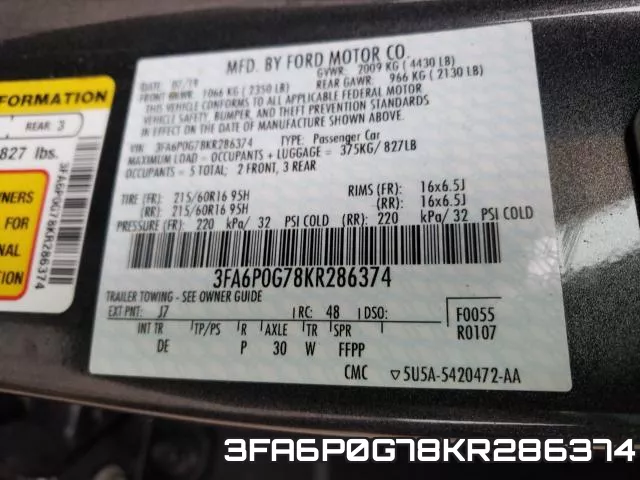 3FA6P0G78KR286374 фото 2