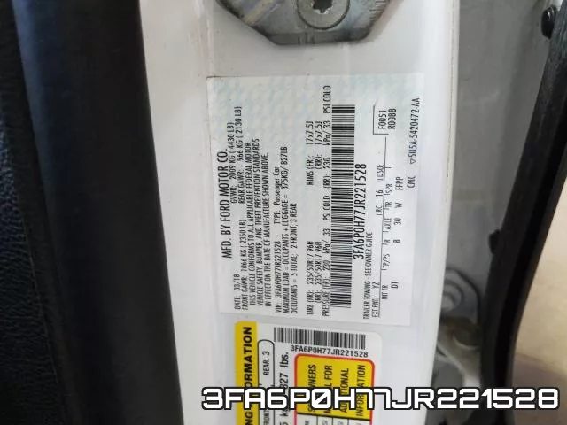 3FA6P0H77JR221528 фото 2