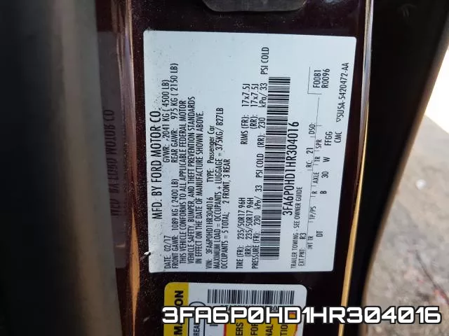 3FA6P0HD1HR304016 фото 2