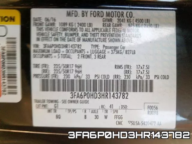 3FA6P0HD3HR143782 фото 2