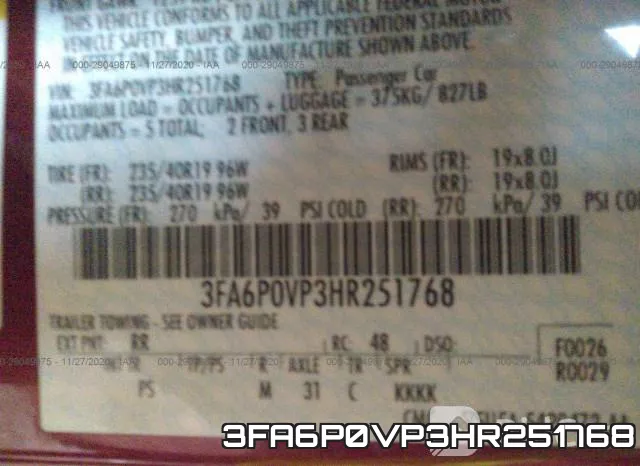 3FA6P0VP3HR251768 фото 10