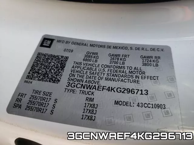 3GCNWAEF4KG296713 фото 2