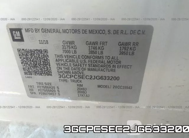 3GCPCSEC2JG633200 фото 10
