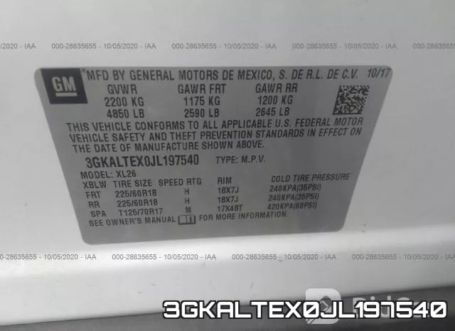 3GKALTEX0JL197540 фото 9