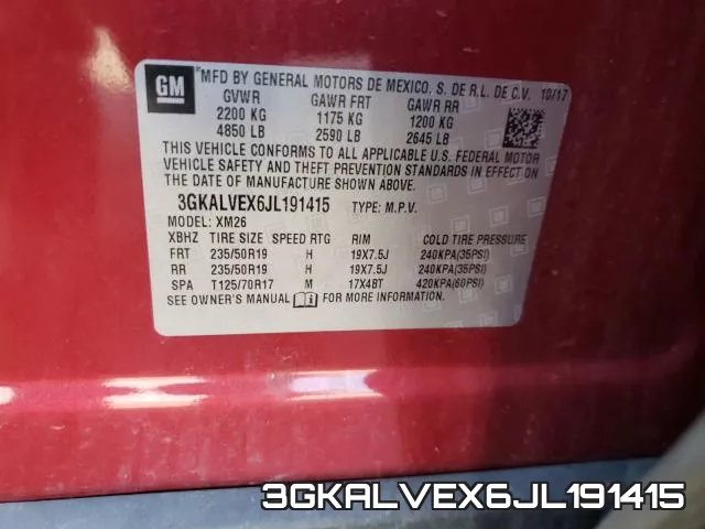 3GKALVEX6JL191415 фото 2