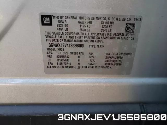 3GNAXJEV1JS585800 фото 2