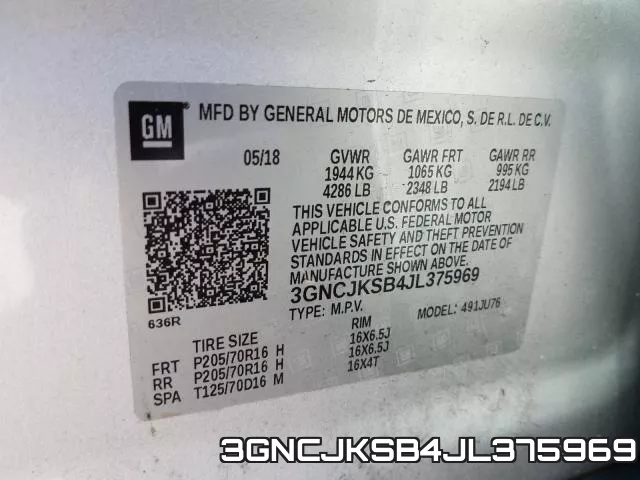 3GNCJKSB4JL375969 фото 2