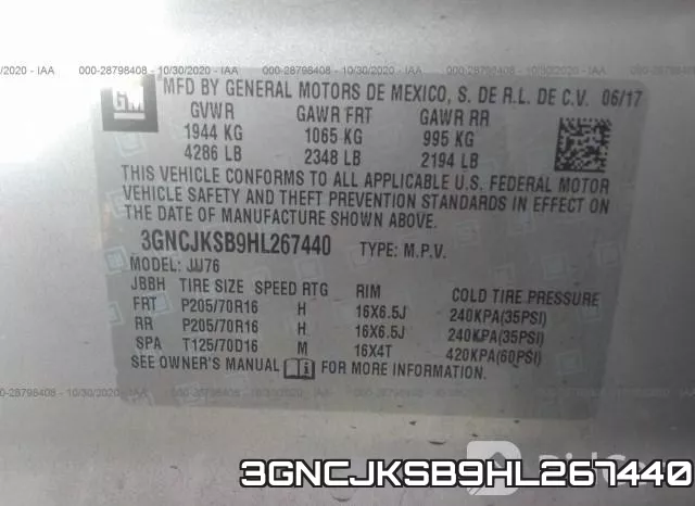 3GNCJKSB9HL267440 фото 7