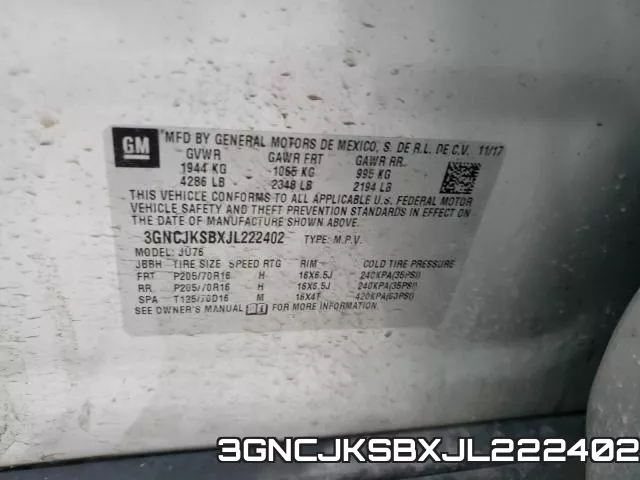 3GNCJKSBXJL222402 фото 2