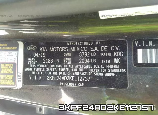 3KPF24AD2KE112757 фото 10