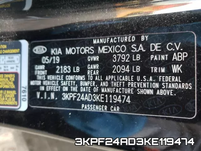 3KPF24AD3KE119474 фото 2