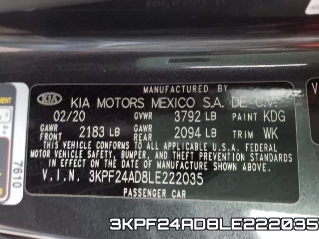 3KPF24AD8LE222035 фото 2